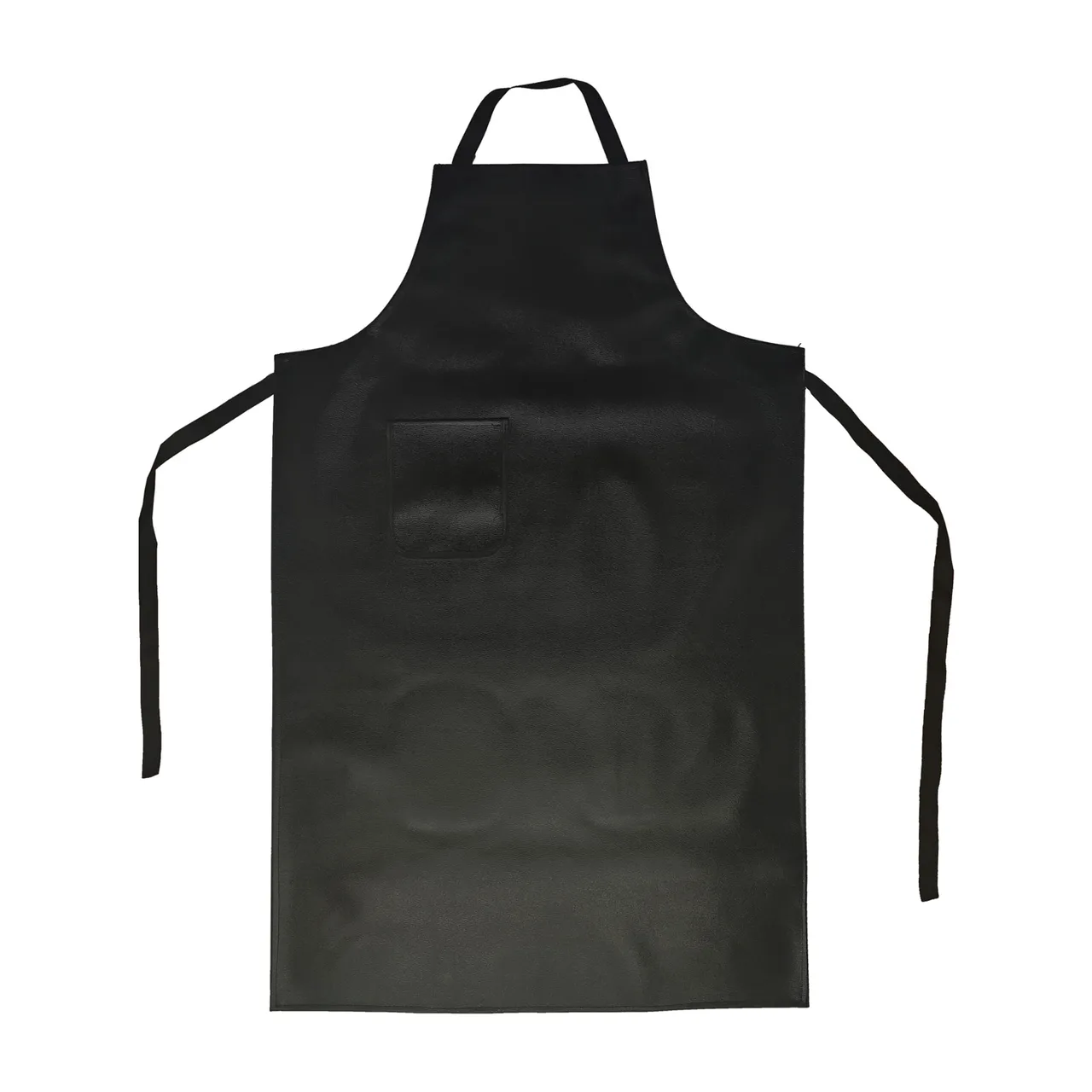 CAC China APVL-1PK Black Dishwashing Apron, 41-1/4"L x 21-1/2"W, Vinyl, Pocket, Waist Ties