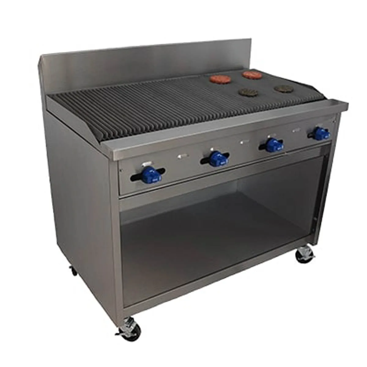 Comstock-Castle F34-4LB 48" Gas Restaurant Range, 48"Full Charbroiler w/ Lava Rock Broiler , (1) Cabinet Base, 100.000 BTU