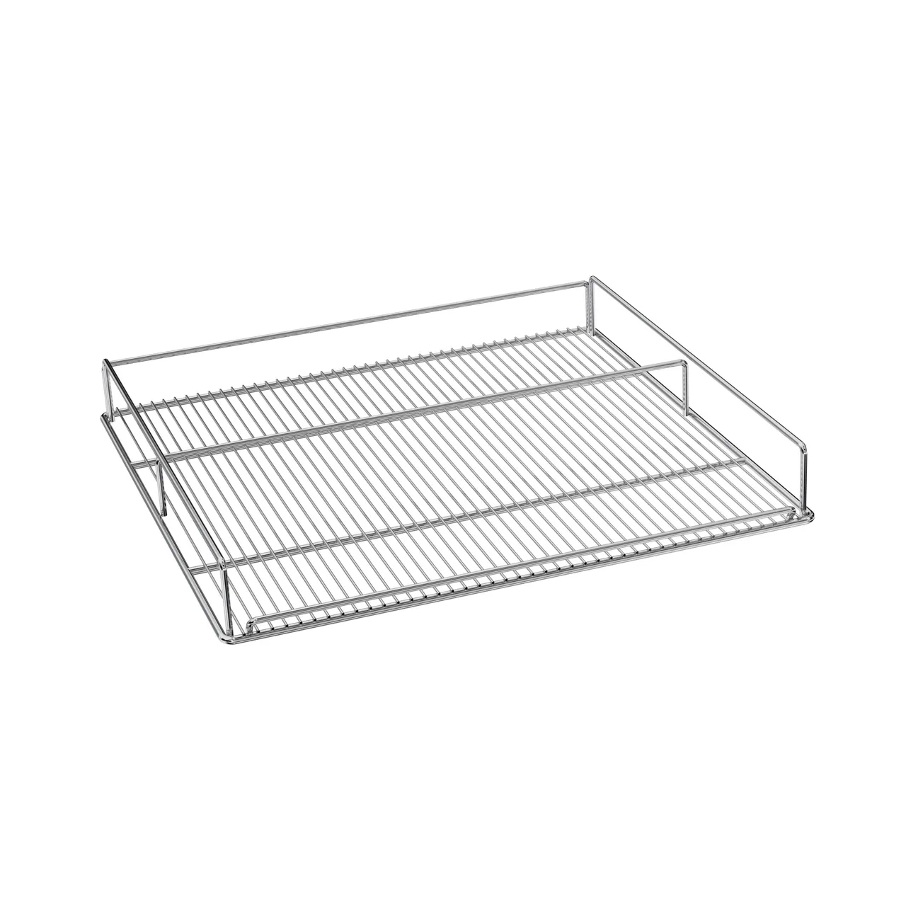 Beverage Air 412-071D-04 Chrome Flat Wine Rack, Holds 12 13×3.5‑inch Bottles, 5 Shelves