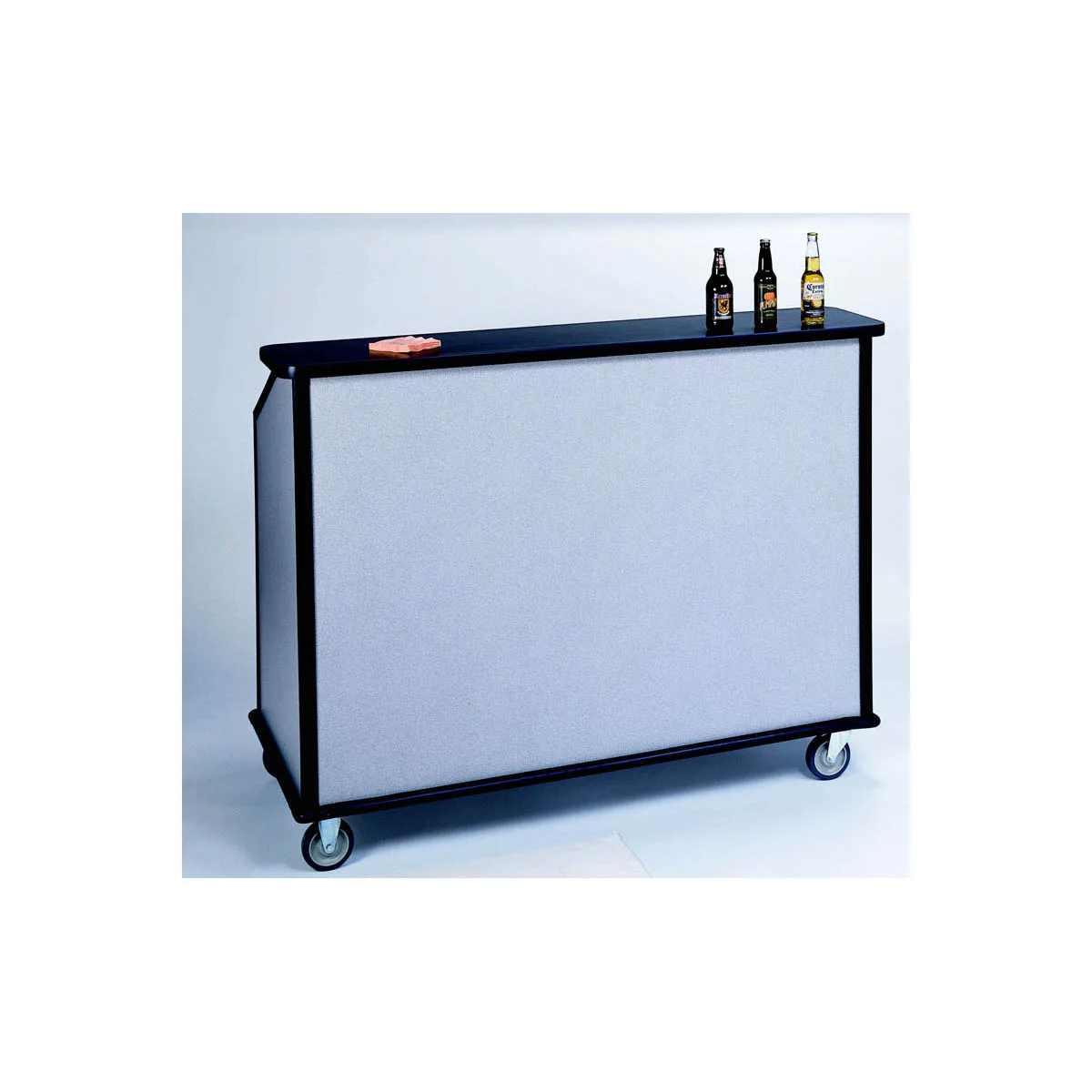 Lakeside 889 62" Portable Bar with Laminate Finish, Removable (2) 7-Bottle Speed Rail, and 70 lb. Ice Bin