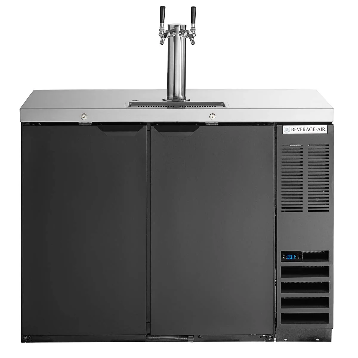Beverage Air DD48HC-1-B 48" Draft Beer Cooler w/ 2 Kegs, 12.4 cu. ft., 1 Dual-Tap Tower