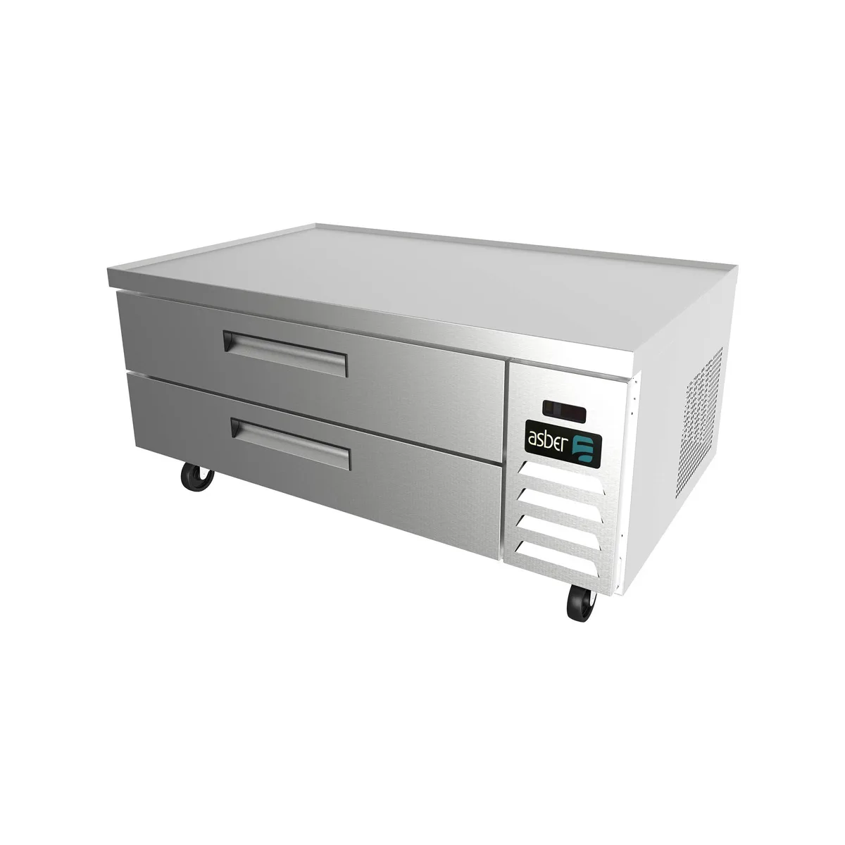 Asber ACBR-52 53" 2 Drawers Refrigerated Chef Base w/ (4) 12" x 20" Pan Capacity