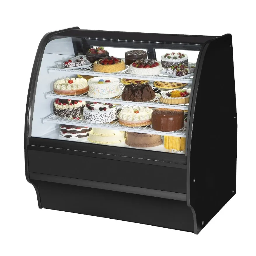 True TGM-R-48-SC/SC-B-W 48" Black Refrigerated Bakery Display Case