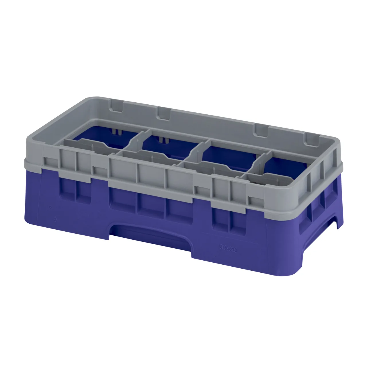 Cambro 8HS318186 Camrack Glass Rack, Navy Blue, Half Size, 10x19.75x5.625, 8 Compartments, 4.0625 Max Dia, HACCP Compliant