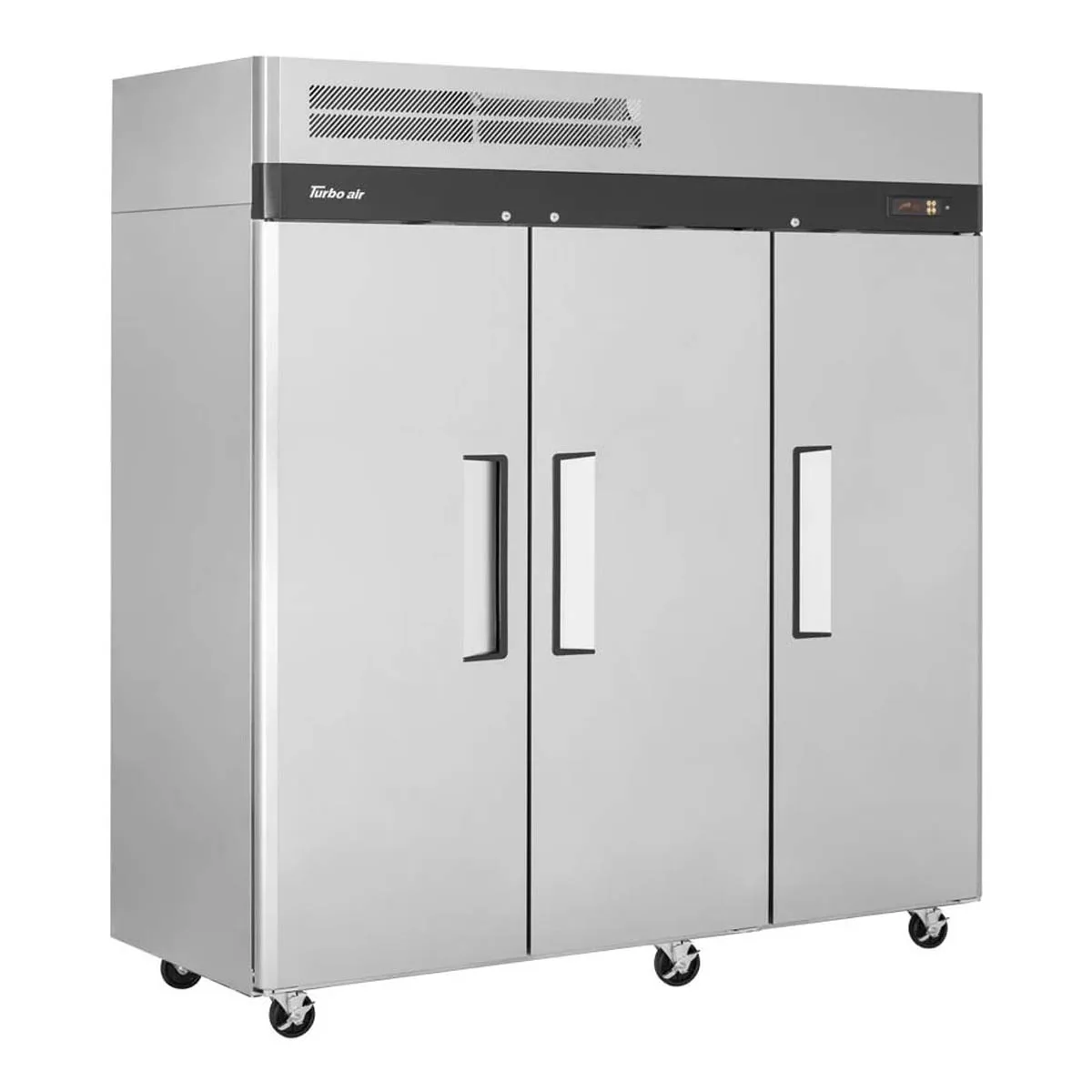 Turbo Air M3F72-3-N 77-3/4" 3-Solid Door Reach-In Freezer, Top Mounted, 65.8 cu. ft., Stainless Steel