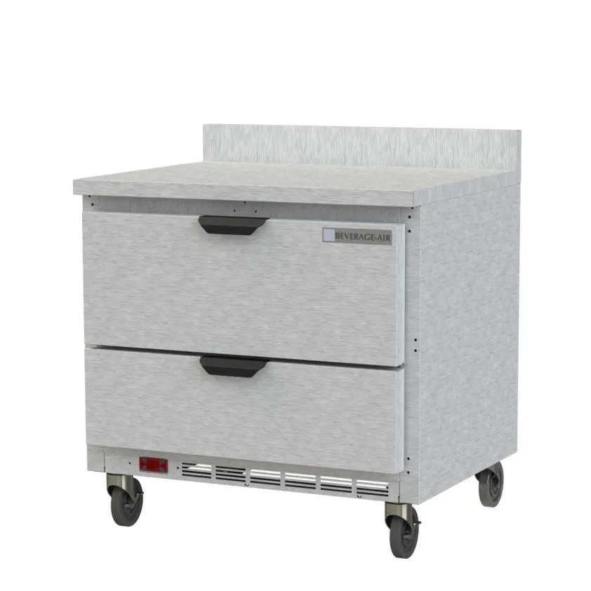 Beverage Air WTFD36AHC-2-FIP 36" 1-Section Worktop Freezer w/ 2 Drawers, 8.7 cu. ft.