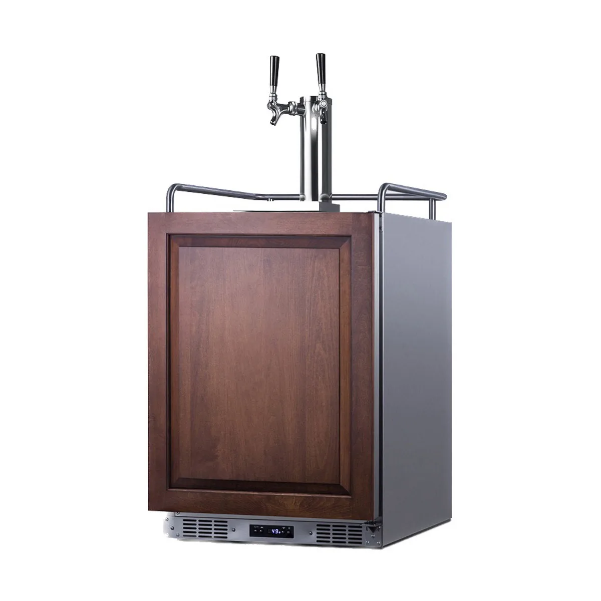 Summit SBC682PNRWKDTWIN 24" Black 5.6 cu ft Wine Kegerator, 2‑Tap Twin Kit, R600a, 115V ETL