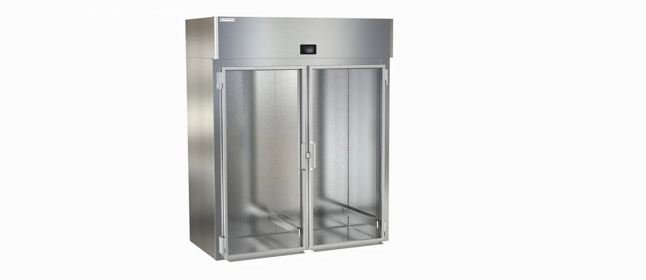 Delfield DSLHRI2-G 2-Section Roll-In Heated Holding Cabinet, 67.2 cu ft, Glass Doors, Stainless Steel, easyTouch Screen