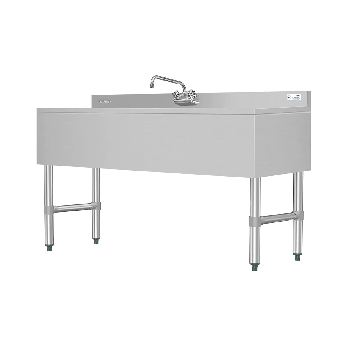Koolmore SBR3B60-LR-320 60" Underbar Sink Units, Compartment with 2 Drainboards