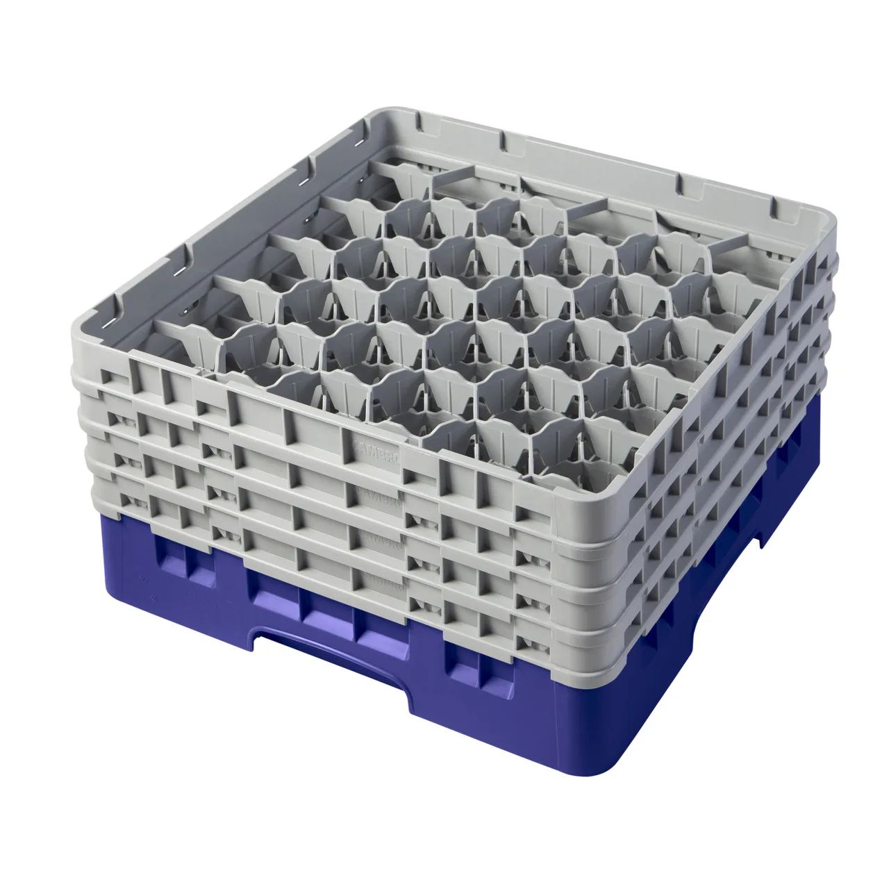 Cambro 30S800186 Camrack Navy Blue Glass Rack, Full Size, 19-3/4 x 19-3/4, 30 Compartments, 8-1/2 Max Height