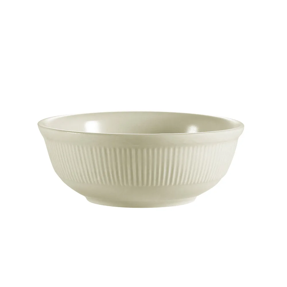 CAC China RID-15 Ridgemont Nappie Bowl, 16oz, 5-7/8" Dia. x 2-1/4" H, Embossed Ceramic, 1 Dozen