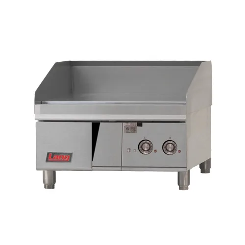 Lang 224T 24" Countertop Gas Griddle, Snap-Action Thermostats, 1" Steel Plate, 54.000 BTU