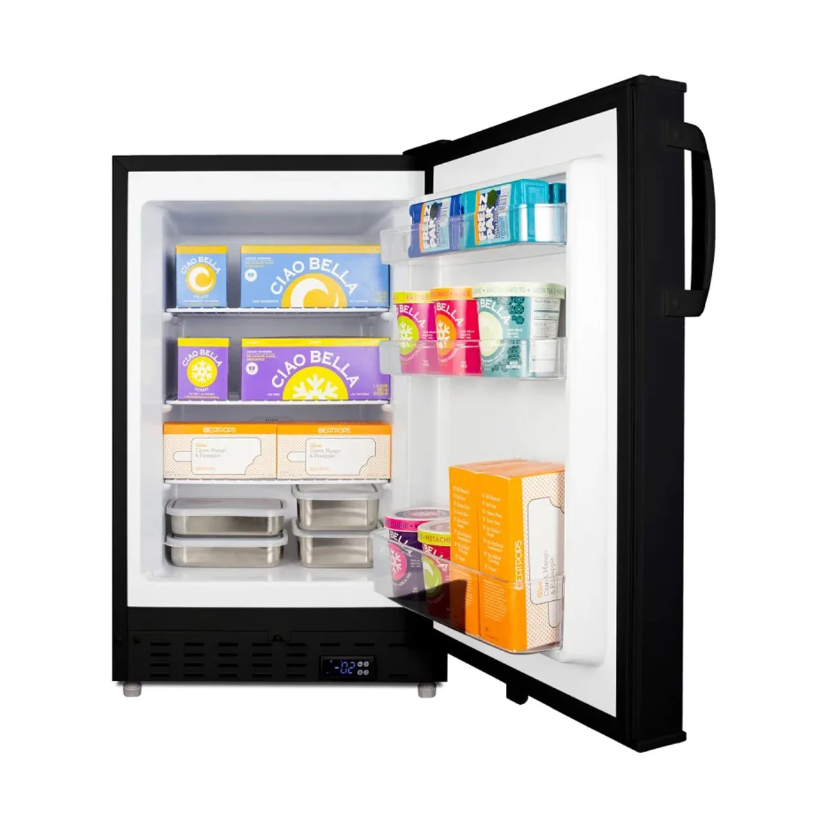 Summit ALFZ37B 20" Built-in or Freestanding Undercounter Freezer in Black, 2.68 cu. ft.