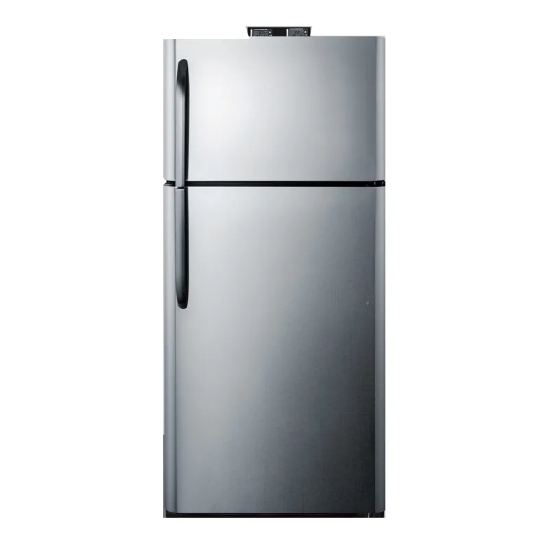 Summit BKRF21SS 30" Break Room Refrigerator-Freezer in Black, Stainless Steel Door, 21 cu. ft.