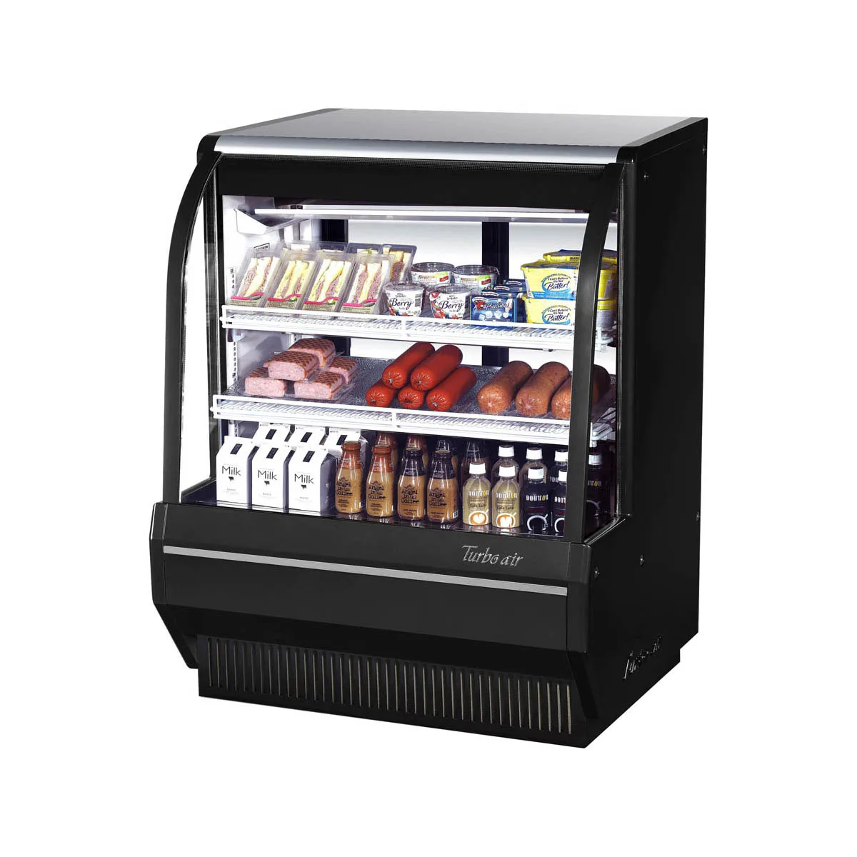 Turbo Air TCDD-48H-W(B)-N 49" Curved Refrigerated Deli Display Case