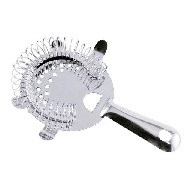 Omcan USA 80844 Bar Strainer – 4‑Prong Stainless Steel Cocktail Filter, Professional Bartending Tool