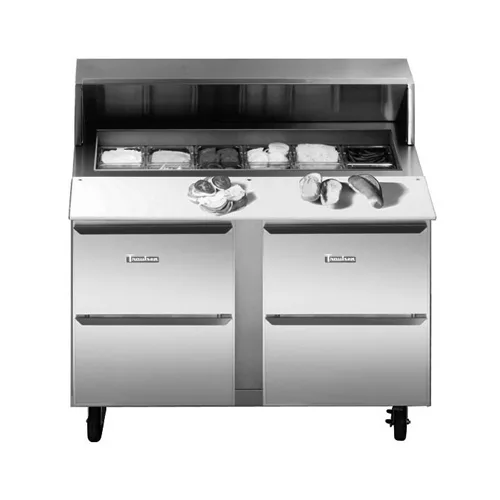 Traulsen UPT7224-DD 72" 2-Section Sandwich and Salad Prep Table w/ 4 Drawers, 24 Pans