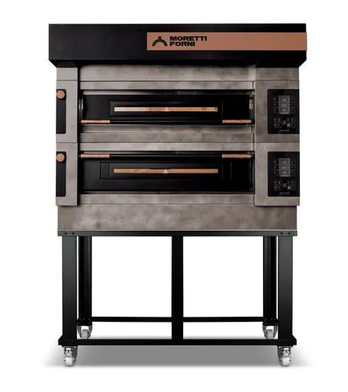 Moretti Forni ICON S100E2 37" Electric Pizza Deck Oven, 2-Deck Stone, Dual-Power, 9kW