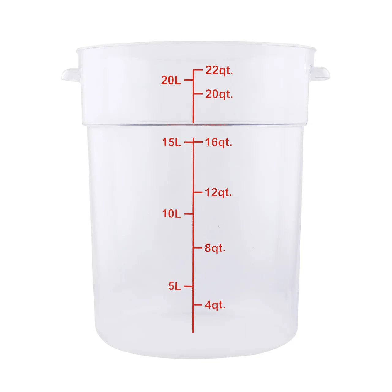 CAC China FS2P-22T Storage Container, 22 Qt Round, Stackable, Polypropylene, BPA‑Free