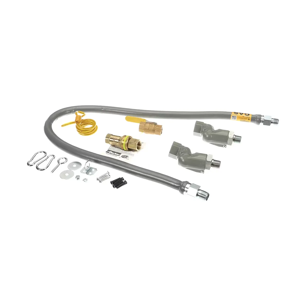 Dormont RG502S48 ReliaGuard 48" Gas Connector Kit, (2) SwivelGuard, Snap Quick-Disconnect, 1/2" Diameter