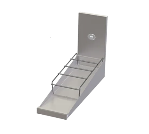 Perlick TSCE8SSR-BP Slanted Liquor Rack, 8" Width, Holds 8 3-3/4" Bottles, Steel, Blender, Adj Feet