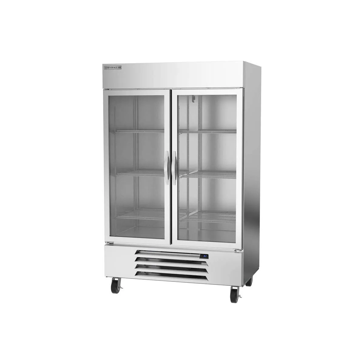 Beverage Air HBR49HC-1-G 52" 2-Section Reach-In Refrigerator w/ 2 Glass Full Doors, Bottom Mount, 1/3 hp, 46 cu. ft.