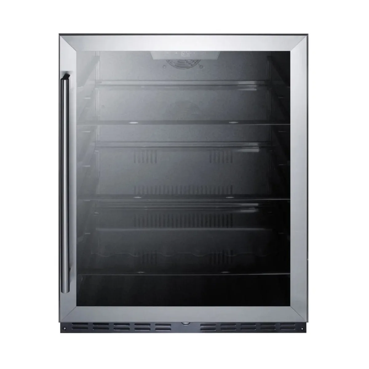 Summit AL57GCSS 24" Built-in Undercounter Glass Door Refrigerator in Stainless Steel, ADA compliant, 5 cu. ft.