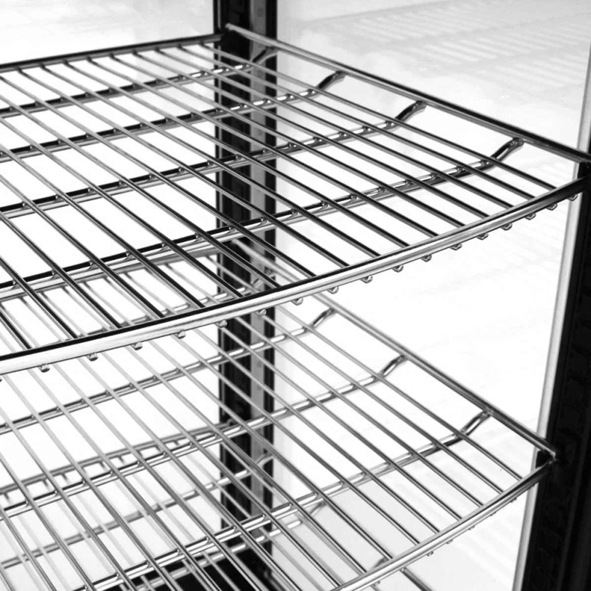Turbo Air CRT-77-2R-N 16" Full Service/Self Service Countertop Refrigerated Display Case with Hinged Glass Door, 3 Shelves - 3 cu. Ft.