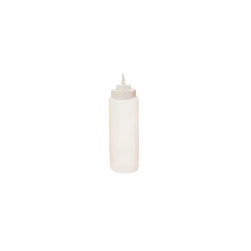 GET SB-32-CL Clear Squeeze Bottle, 32 Oz., 3-1/8"W x 10-1/2"H, Wide Mouth, Polyethylene - 1 Dozen