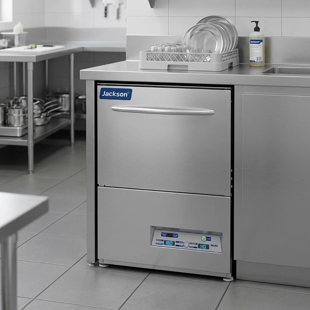 Jackson WWS DISHSTAR HT 24" Undercounter Dishwasher,24 Racks/Hr-26 Gal/Hr-High Temp w/ Booster