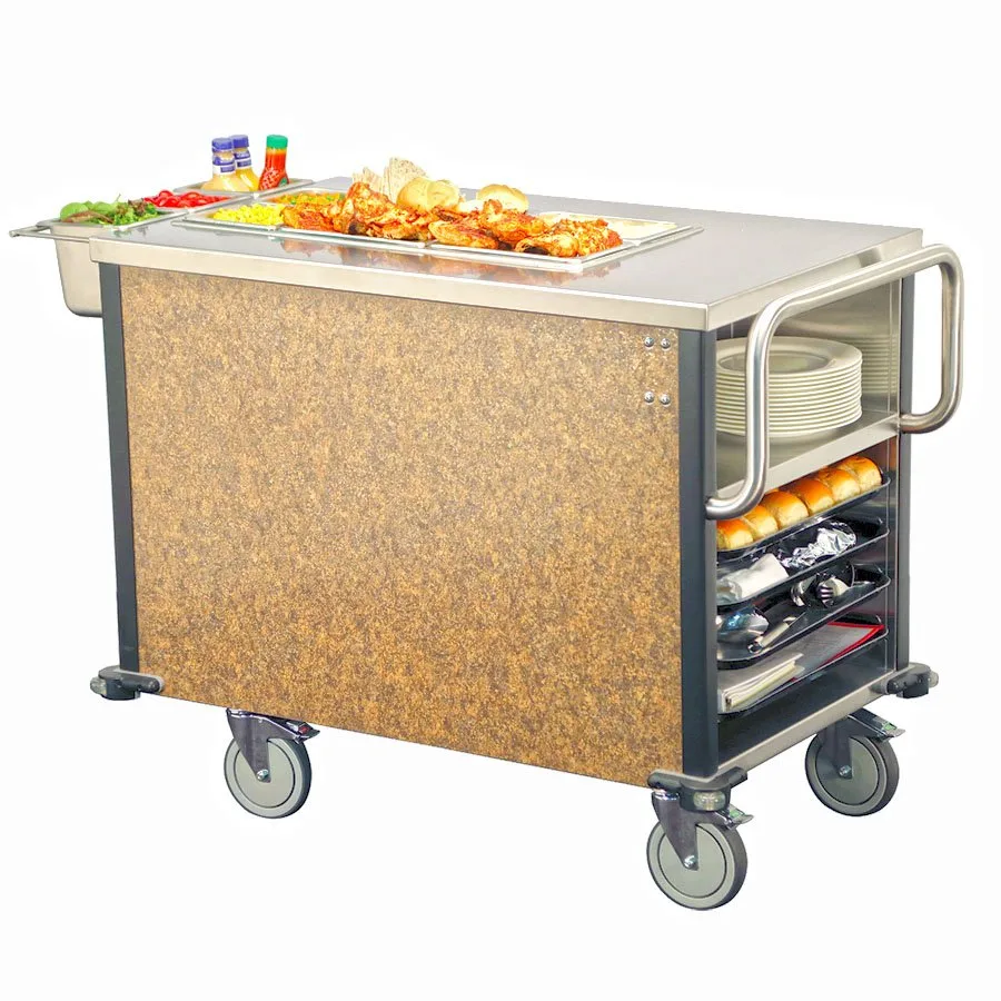 Lakeside 6754 26" Mini SuzyQ Hot Food Cart, (1) 4/3 Size 6" Deep Hot Well