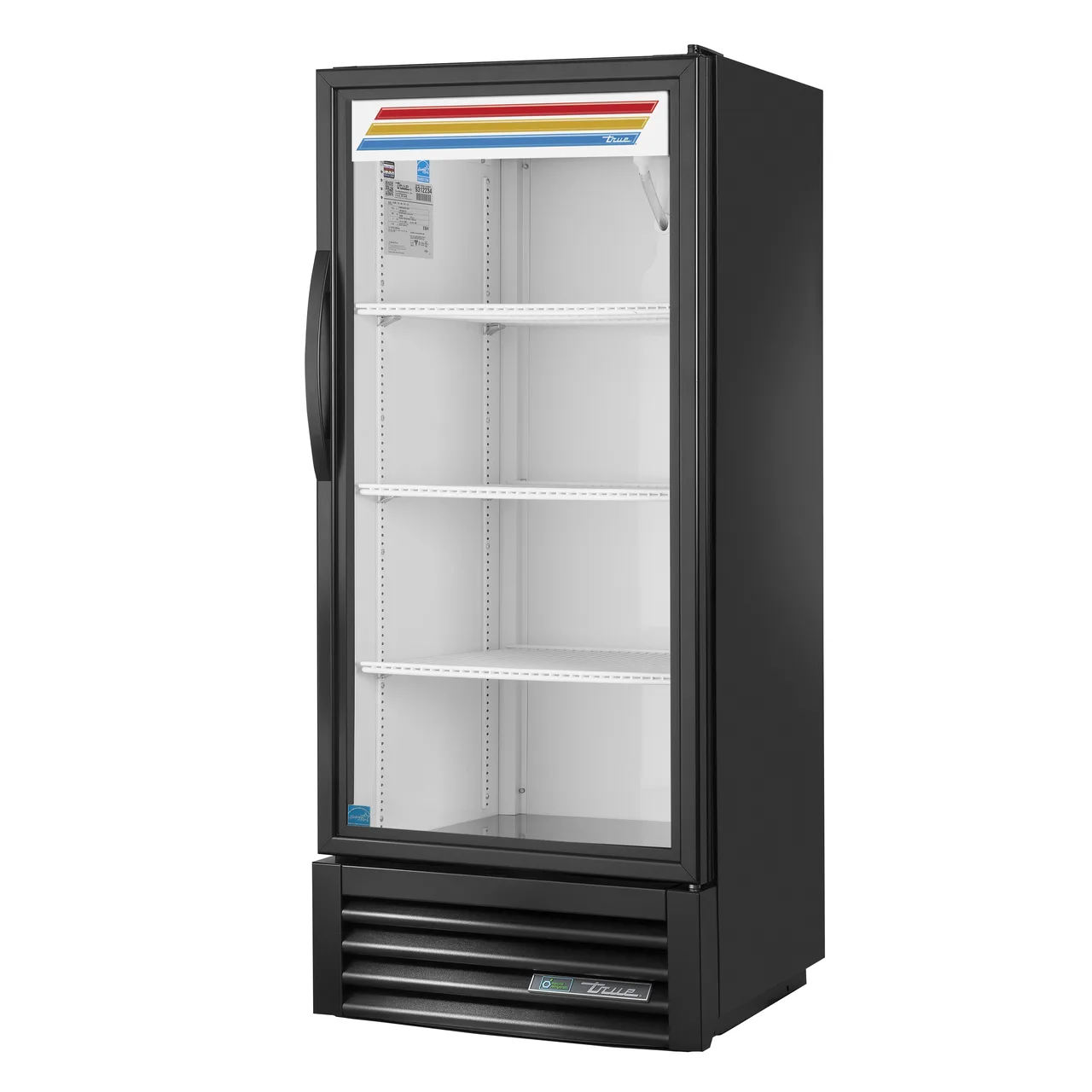 True GDM-10-58-HC~TSL01 24" One Glass Door Refrigerated Merchandiser in Black, 11 cu. ft.
