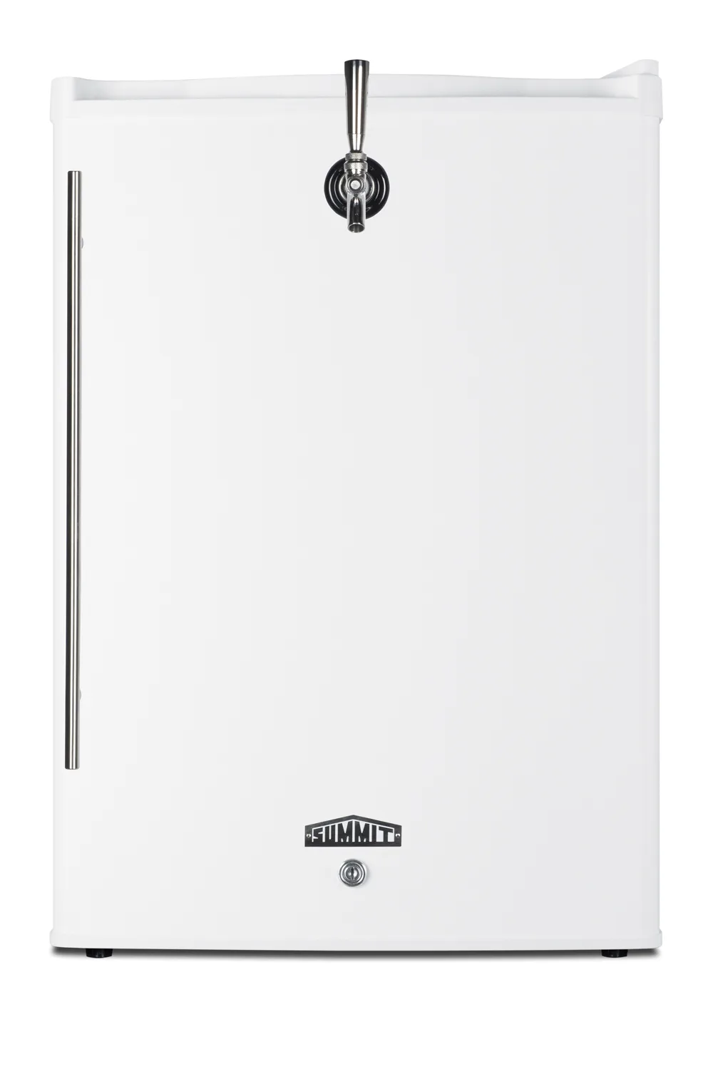 Summit FF31L7FRTP Front Tap Beer Kegerator, 17" Wide, 2.5 cu.ft., White Finish, 2.5 Gal Keg, LED