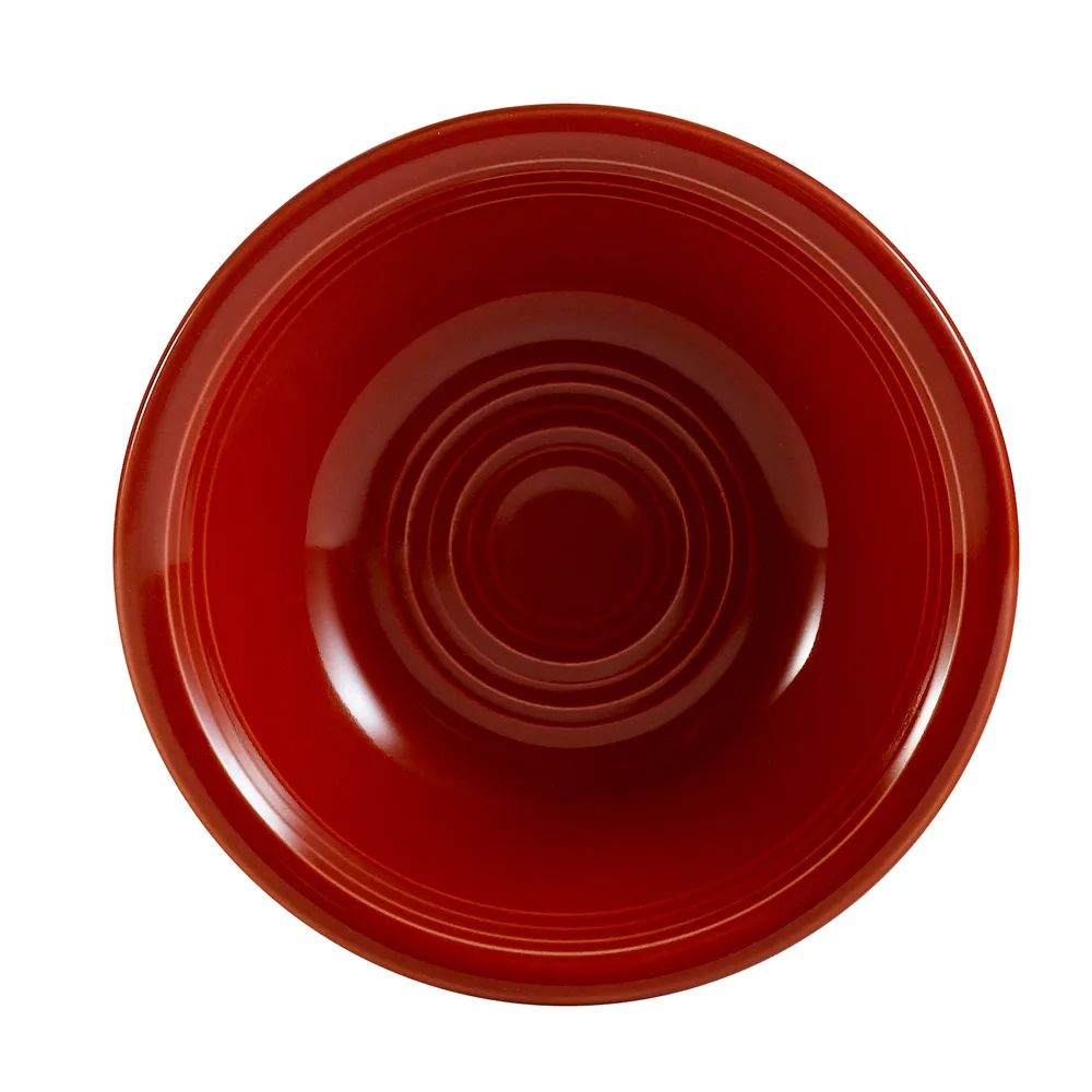 CAC China TG-11-R Tango Fruit Dish, 5 Oz., 4-3/4" Dia. x 1-1/4" H, Round, Red Porcelain - Dozen