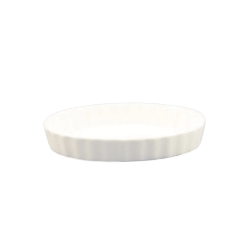 CAC China QSV-8 Oval Ramekin, 12.5 oz 8"×5¾"×1" Porcelain White, Oven Safe - 1 Dozen