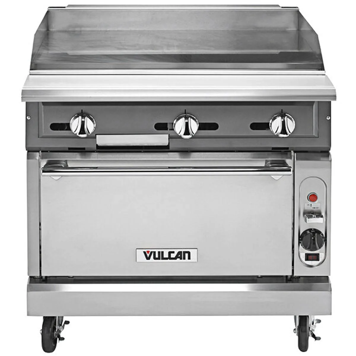 Vulcan VGM36S 36" Gas Heavy Duty Range, 36" Full Griddle w/ Manual Controls, (1) Standard Oven, 140.000 BTU