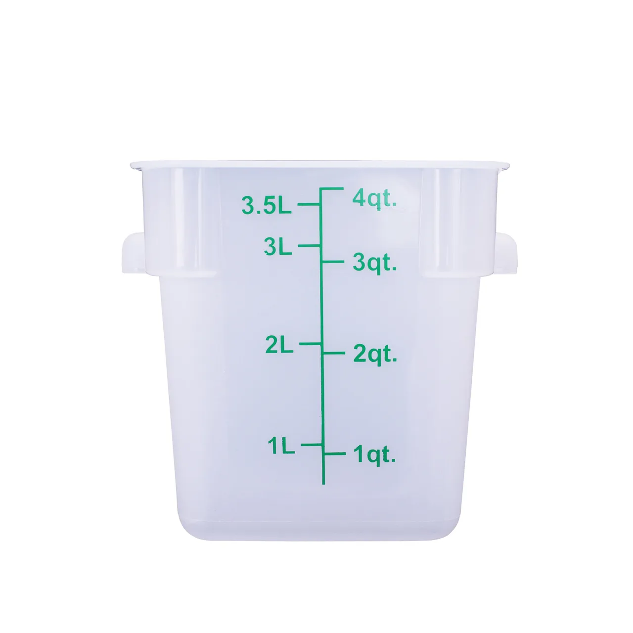 CAC China FS2P-SQ4T 4 qt. Square Stackable Food Container, Polypropylene, Translucent, BPA‑Free