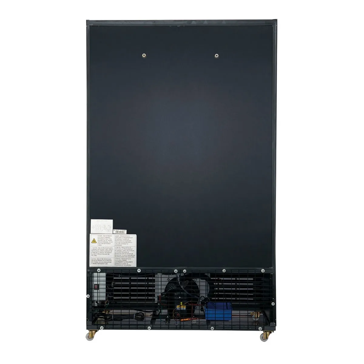 Dukers DSM-47SR 54 1/8" Two Section Glass Door Merchandiser - (2) Sliding Doors, Black, 115v