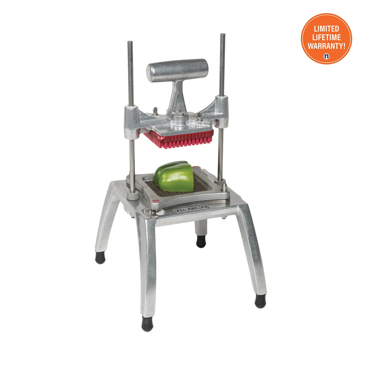 Nemco 57500-3 Easy Chopper 3™ Veg Dicer, 1/2" Square, 9.75" Width, Aluminum, Color‑Coded Blades, 4‑1/4" Area