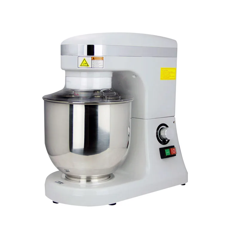 Omcan USA 44475 Countertop 7 qt Planetary Mixer with Guard, Variable Speed, 270W, 0,37 hp