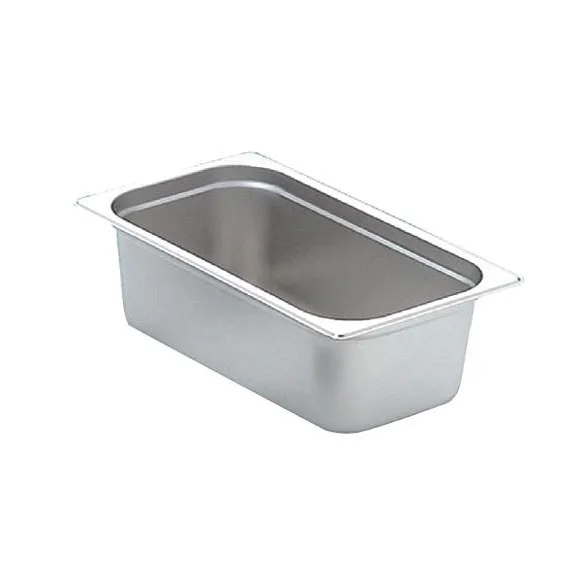 Omcan USA 80269 Stainless Steel Steam Table Pan, 1/3 Size, 6-7/8" x 12-3/4" x 6" Deep, NSF, Solid