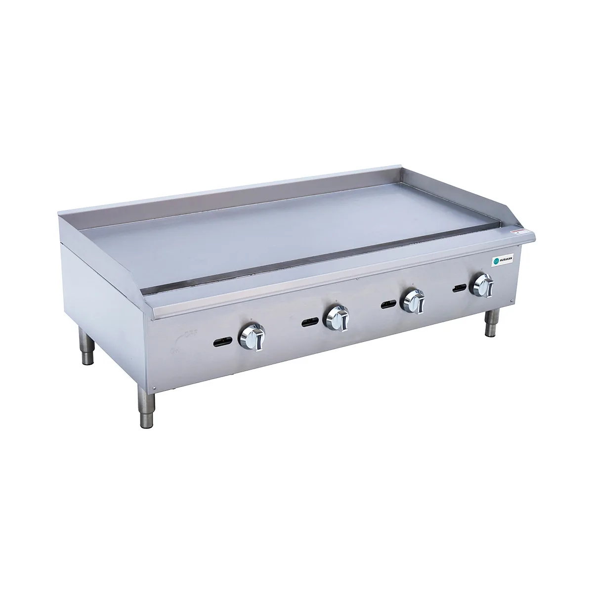 Hurakan HKN-PSXGL48T A/W 48" Countertop Thermostatic Gas Griddle, 3/4" Steel Plate, 120.000 BTU