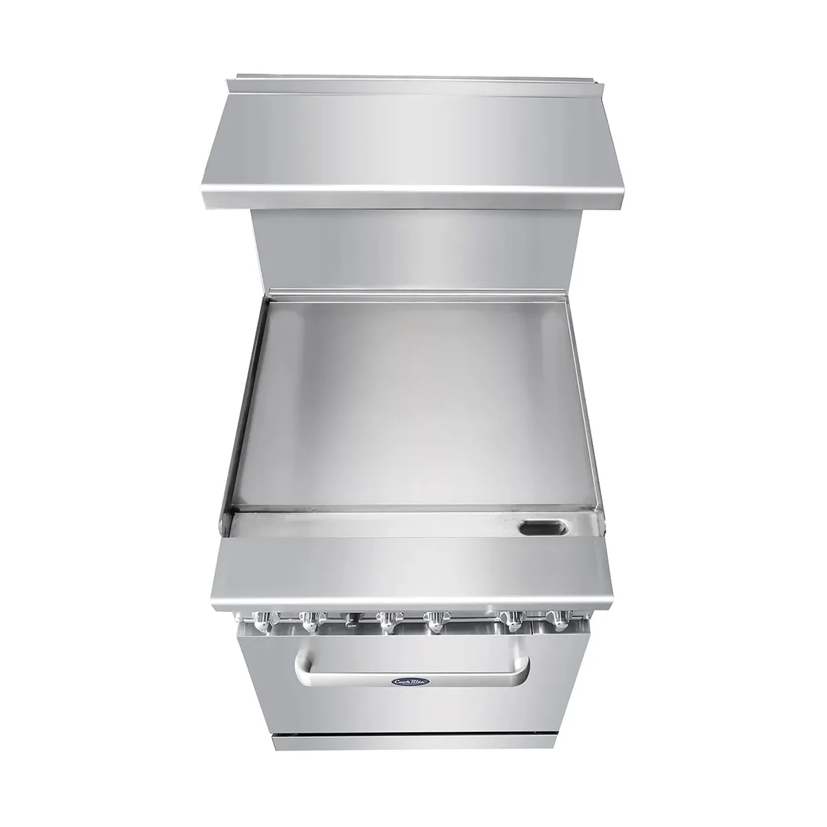Atosa USA ATO-24G 24" Gas Restaurant Range w/ 24" Full Griddle, (1) Space Saver Oven, 72.000 BTU - Open Box
