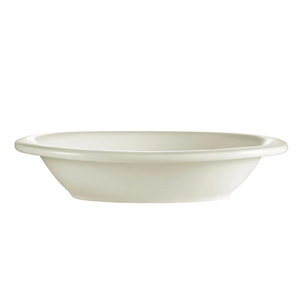 CAC China REC-BK10 - 22oz Oval Baking Bowl, 10" x 7.5" x 2" Stoneware White, Safe - 1 Dozen