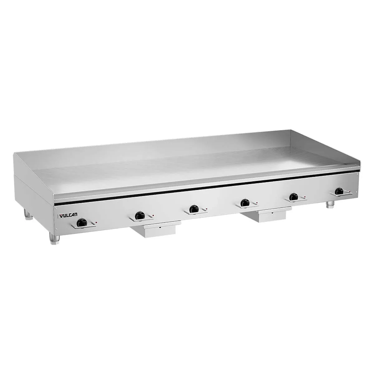 Vulcan HEG72E 72" Countertop Electric Griddle with 72" x 24" Surface, 3/4" Steel Plate, Thermostatic Controls