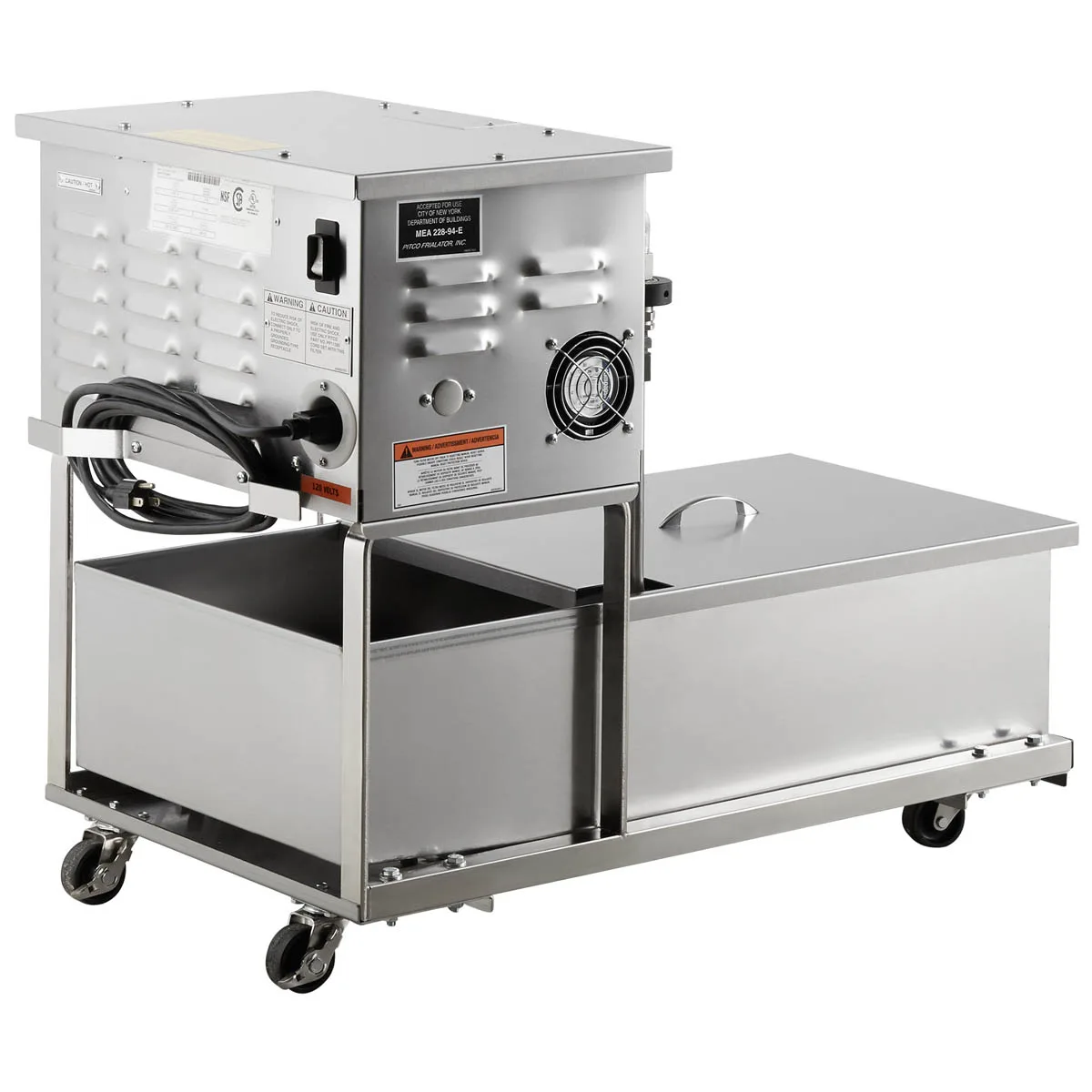 Pitco RP18 Mobile Fryer Filter w/ 75-Lb Capacity, One-Way Pump & Hose, Reversible Pump