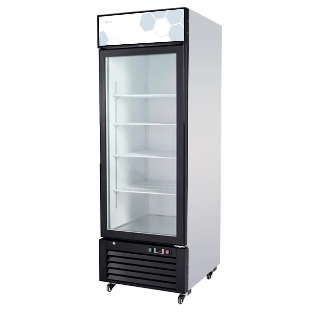 Migali C-23RM-HC 27" 1-Section Merchandiser Refrigerator in White, with Glass Door, 23.0 cu. ft.