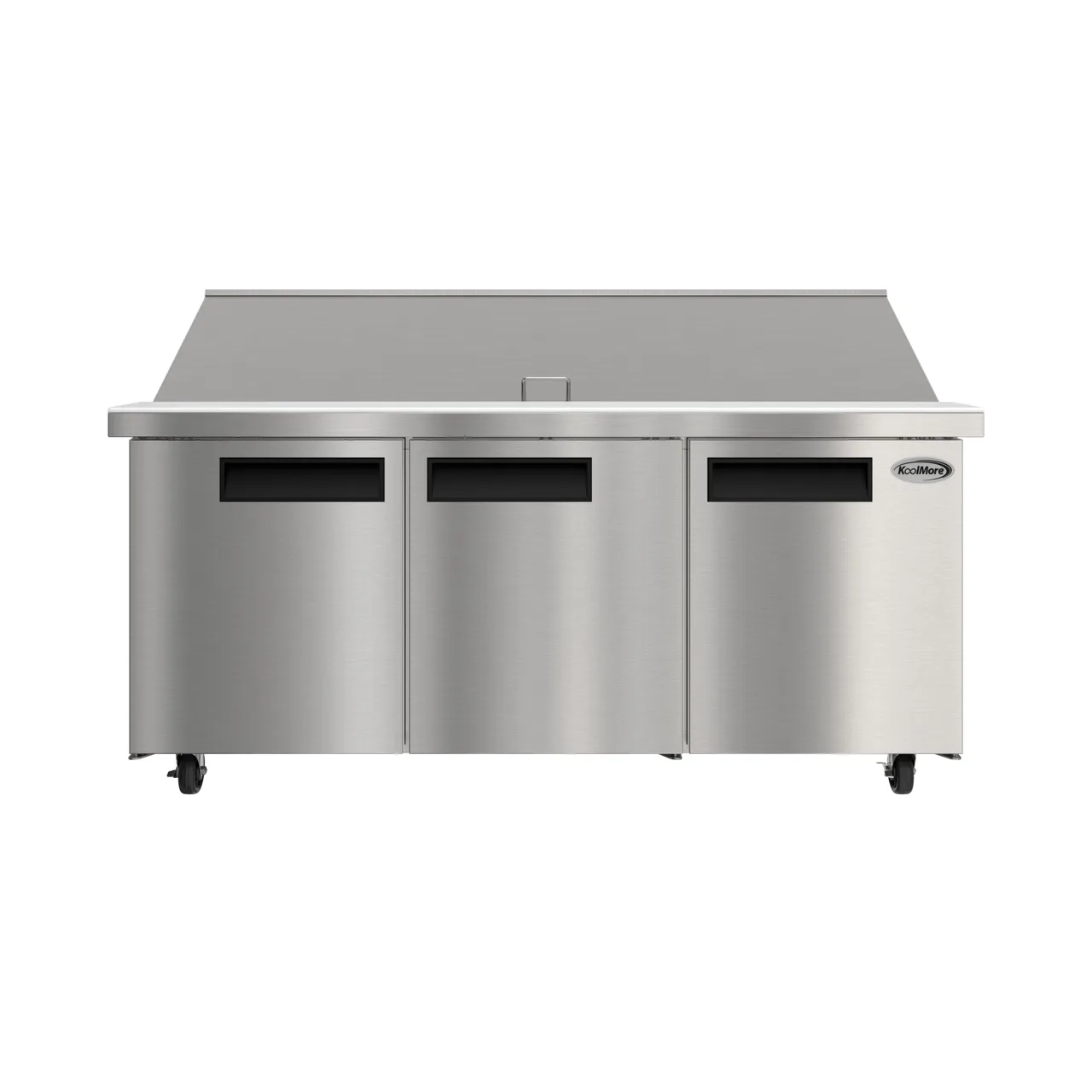 Koolmore KM-MPTR70-3D 70" 3-Door Mega Top Sandwich and Salad Prep Table, 30 Pans