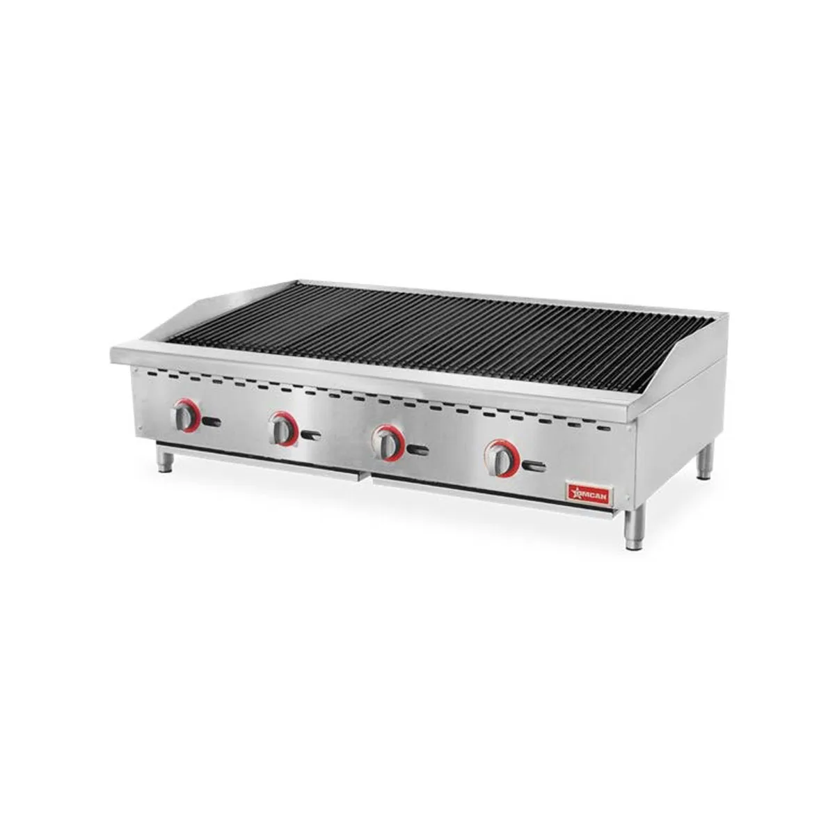 Omcan USA 47766 48" Countertop Gas Radiant Charbroiler w/ (4) Burners, 140.000 BTU