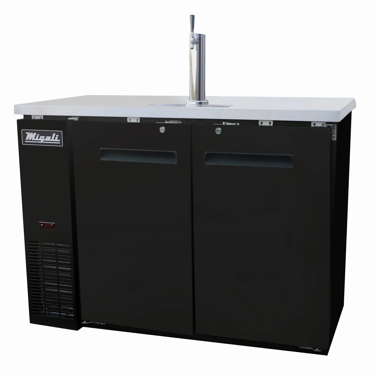 Migali C-DD48-2-HC 48" 1 Column Draft Beer Cooler, 2 Keg, 11.8 cu. ft.